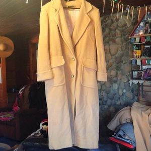 VINTAGE LAND'S END WOMEN'S 100% CAMEL HAIR COAT